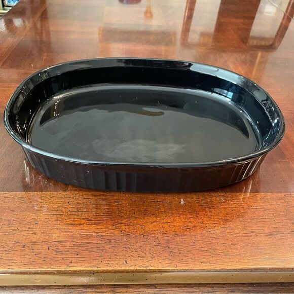 Corningware Casserole 2.5 L French Black Dish Oval 12.5" Corning Ware - Picture 1 of 7